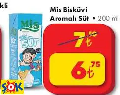 MİS BİSKÜVİ AROMALI SÜT • 200 ML